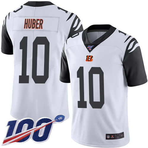 Cincinnati Bengals Limited White Men Kevin Huber Jersey NFL Footballl 10 100th Season Rush Vapor Untouchable